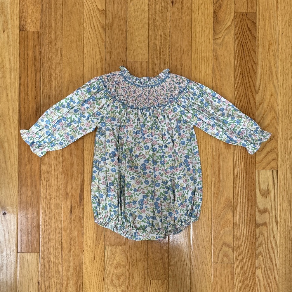 Charming Floral Kids Blouse with Long Sleeves